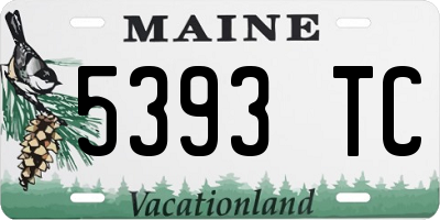 ME license plate 5393TC