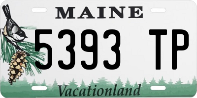 ME license plate 5393TP
