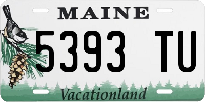 ME license plate 5393TU