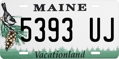 ME license plate 5393UJ
