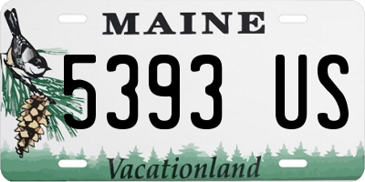 ME license plate 5393US