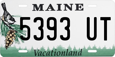 ME license plate 5393UT
