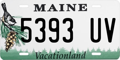 ME license plate 5393UV