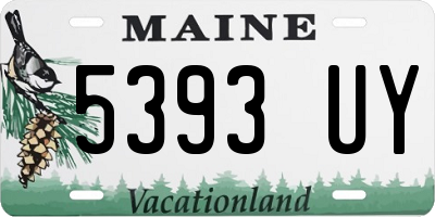 ME license plate 5393UY