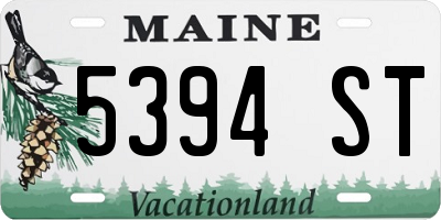 ME license plate 5394ST