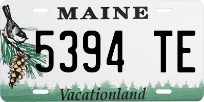 ME license plate 5394TE