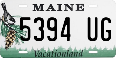ME license plate 5394UG
