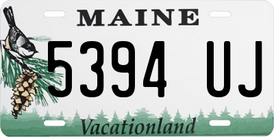 ME license plate 5394UJ