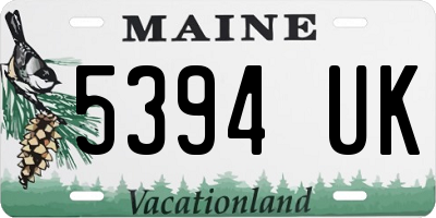 ME license plate 5394UK