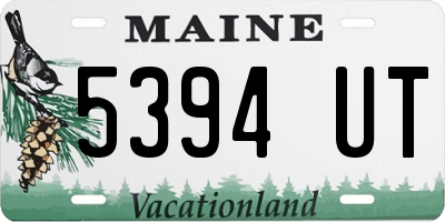 ME license plate 5394UT
