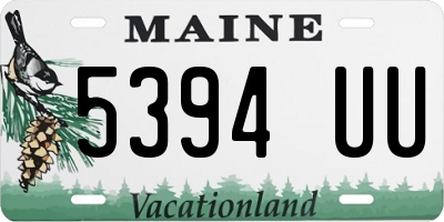 ME license plate 5394UU