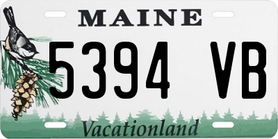 ME license plate 5394VB