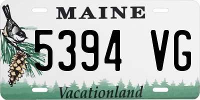 ME license plate 5394VG