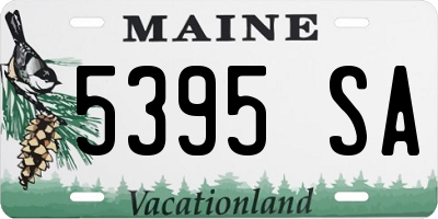 ME license plate 5395SA