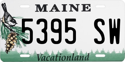 ME license plate 5395SW