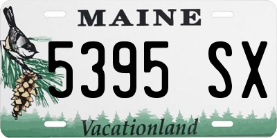 ME license plate 5395SX