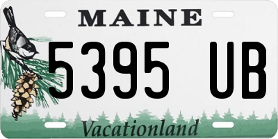 ME license plate 5395UB