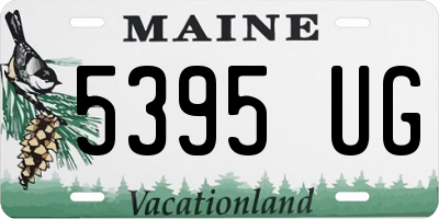 ME license plate 5395UG