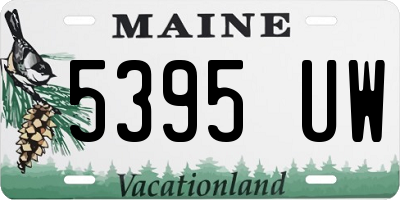 ME license plate 5395UW