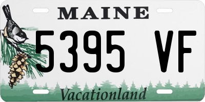 ME license plate 5395VF