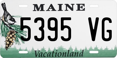 ME license plate 5395VG