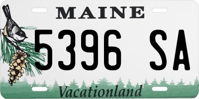 ME license plate 5396SA