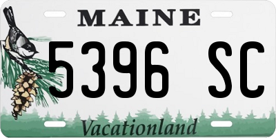 ME license plate 5396SC