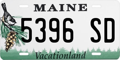 ME license plate 5396SD
