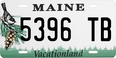 ME license plate 5396TB