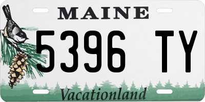 ME license plate 5396TY