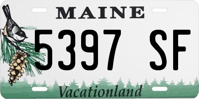 ME license plate 5397SF