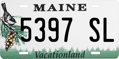 ME license plate 5397SL
