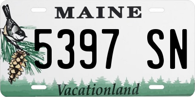ME license plate 5397SN