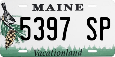 ME license plate 5397SP