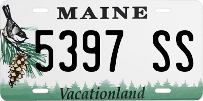 ME license plate 5397SS