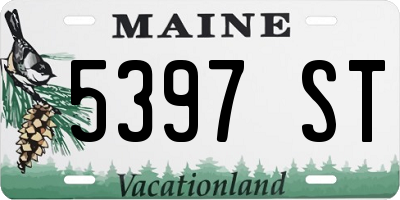ME license plate 5397ST
