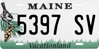 ME license plate 5397SV
