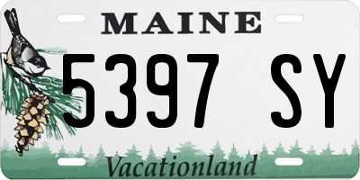 ME license plate 5397SY
