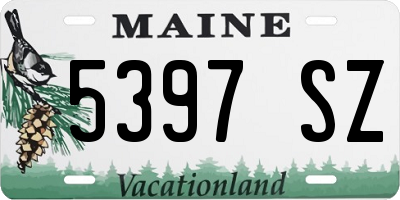 ME license plate 5397SZ