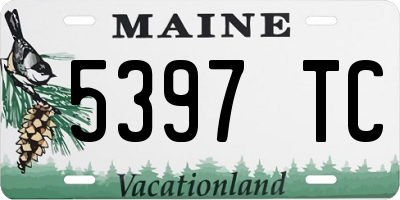 ME license plate 5397TC