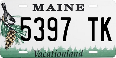 ME license plate 5397TK