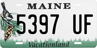 ME license plate 5397UF