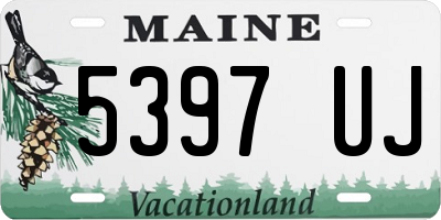 ME license plate 5397UJ