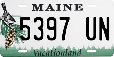 ME license plate 5397UN