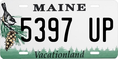 ME license plate 5397UP