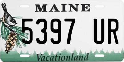 ME license plate 5397UR