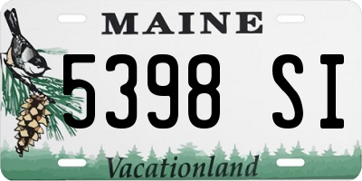 ME license plate 5398SI