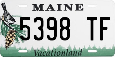 ME license plate 5398TF