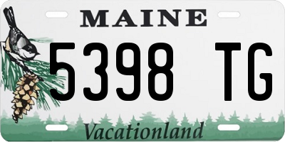 ME license plate 5398TG