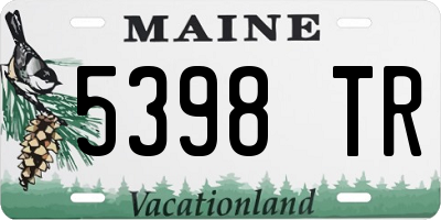 ME license plate 5398TR
